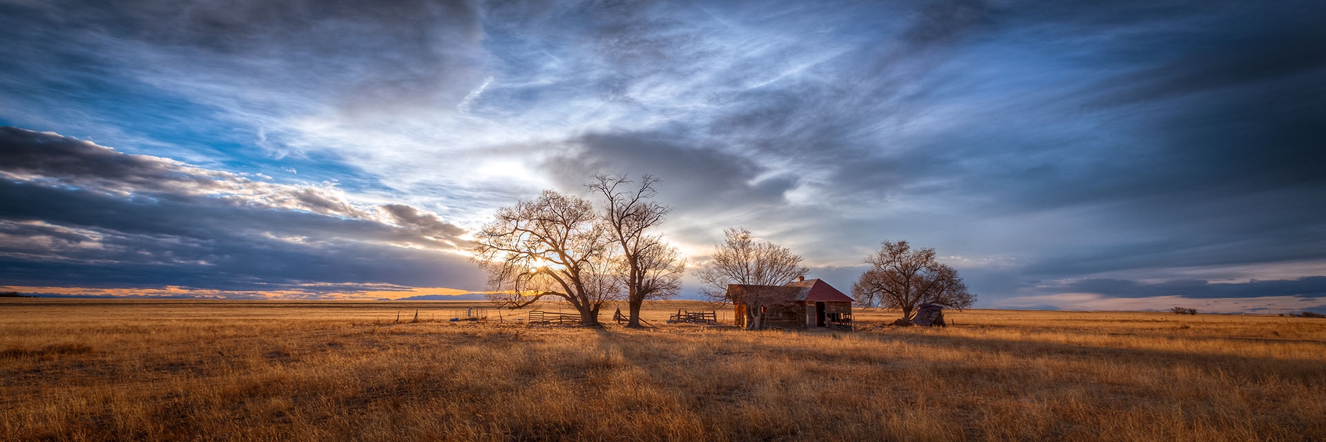 barn during sunset